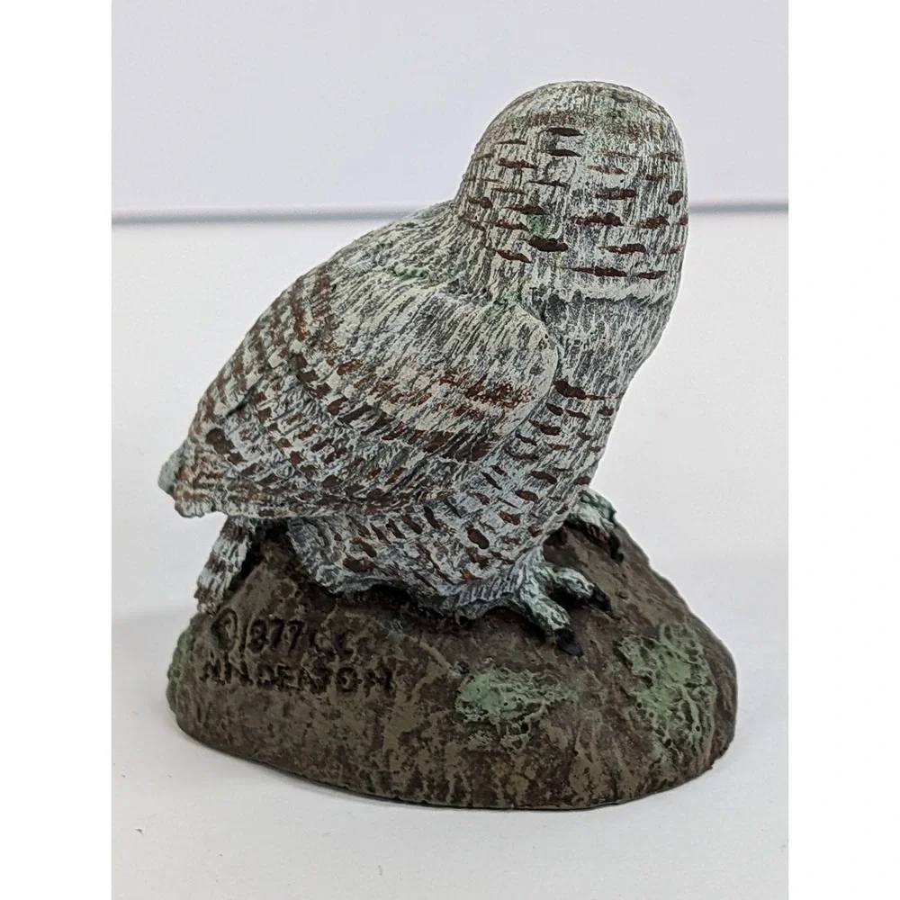 VINTAGE‎ 1970's NEAL DEATON OWL FIGURINE THE BRONZE MENAGERIE
